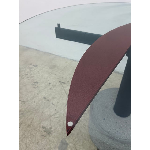 Rare Giovanni Offredi Steel and Concrete Dining or Center Table for Saporiti For Sale In Miami - Image 6 of 18