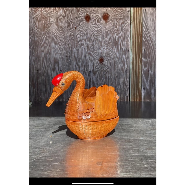 Vintage Coastal Shanghai Weave Duck For Sale In West Palm - Image 6 of 9