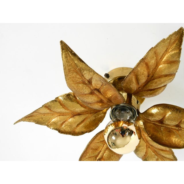 Vintage Florentine-Style Brass Ceiling Lamp by Willy Daro for Massive, Belgium, 1970s For Sale - Image 13 of 18