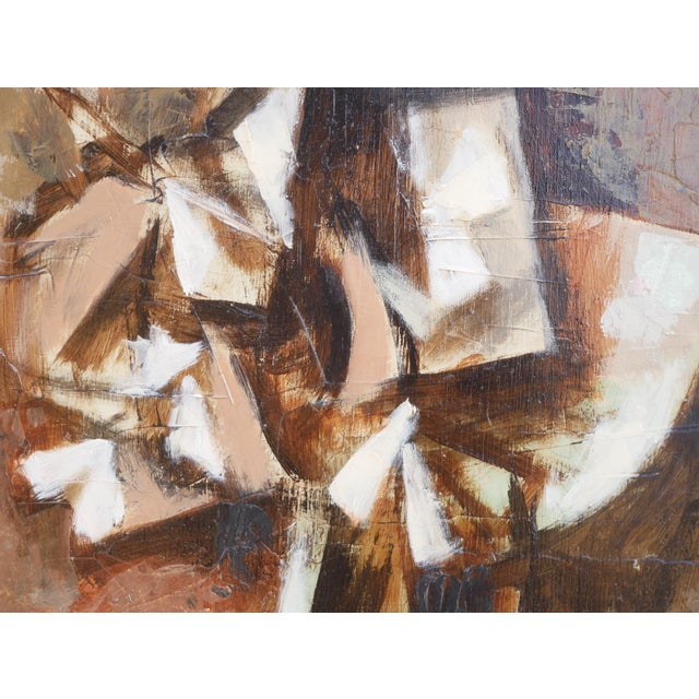 2000 - 2009 David Adickes "Abstract Bouquet, Browns #1" Modern Abstract Cubist Floral Still Life Painting, 2007 For Sale - Image 5 of 10