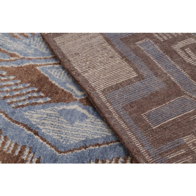 Cream Contemporary Art Deco Style With Diamond Lattice Rug by Rug & Kilim, India For Sale - Image 8 of 10