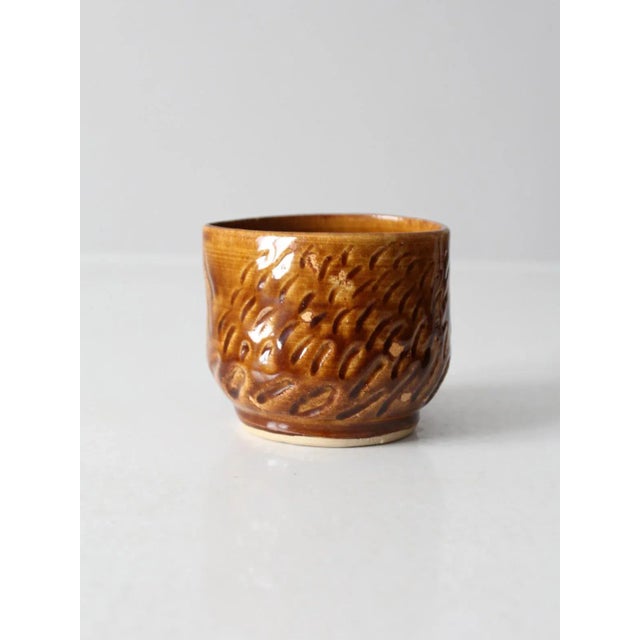 Vintage Studio Pottery Bowl With Spout For Sale - Image 6 of 10