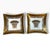 Mid-Century Modern Signed Georges Briard 22k Gold Wheat Sheaf Square Dishes - A Pair For Sale - Image 13 of 14