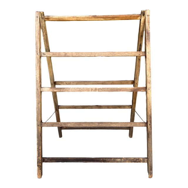 Mid 19th Century Antique Folding Wooden Drying Rack For Sale
