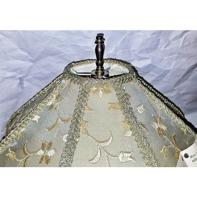 Metal 1980s Belle Epoque Brass and Onyx Table Lamp For Sale - Image 7 of 11