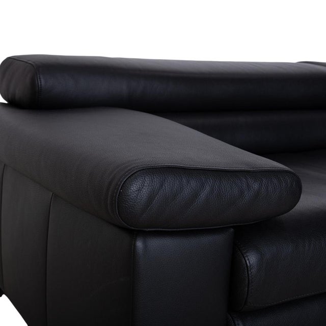 Black Courage Leather Corner Sofa by Ewald Schillig For Sale - Image 8 of 16