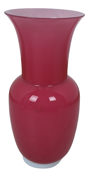 Opalino Series Vase in Pink Murano Glass from Venini, 1990s