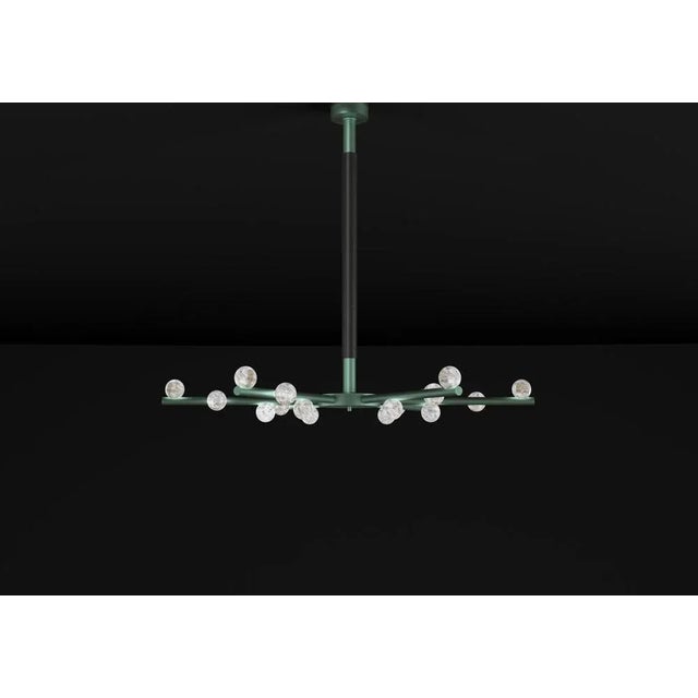 Demetra freedom green metal chandelier by alabastro italiano dimensions: d 85 x w 97 x h 85 cm. Materials: white...