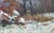 1970s Winter Forest Oil Painting, Original Soviet Impressionism Art 30-48 For Sale - Image 5 of 6