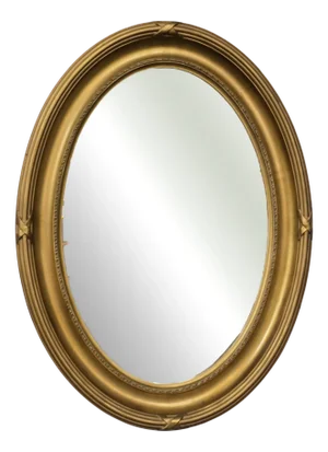 Large Victorian Oval Gilt Mirror, 1880