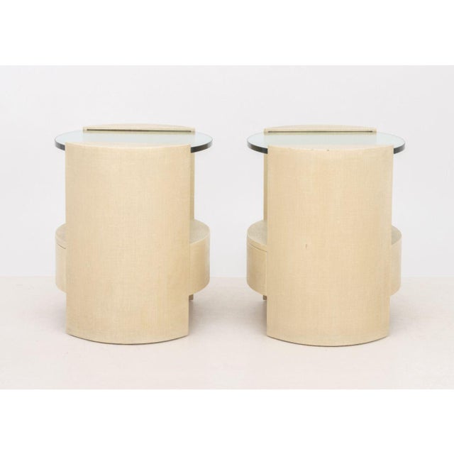 Tan Jay Spectre Style Modern Bedside Tables, Pair For Sale - Image 8 of 9