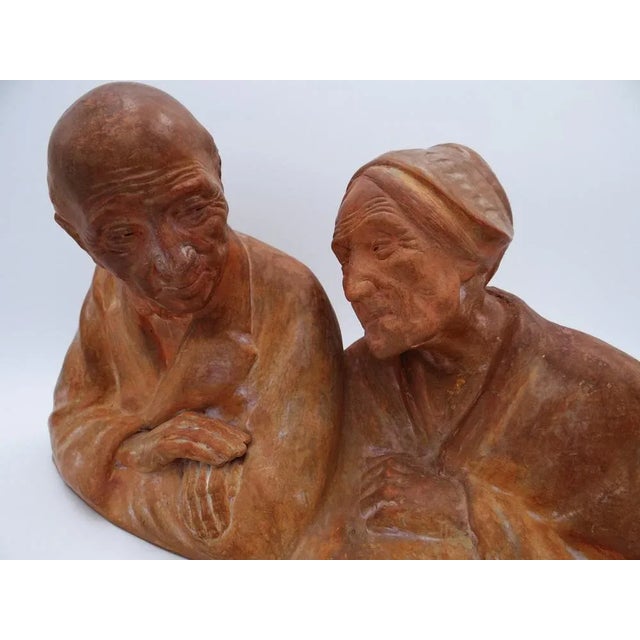 Brown Gaston Hauchecorne, Figurative Sculpture, Terracotta For Sale - Image 8 of 9