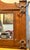 American Antique Tiger Oak Hall Mirror With Ornate Coat Hooks For Sale - Image 3 of 6