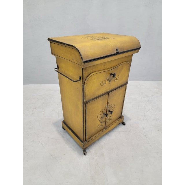 Antique Italian Yellow Metal Wash Stand For Sale - Image 10 of 12
