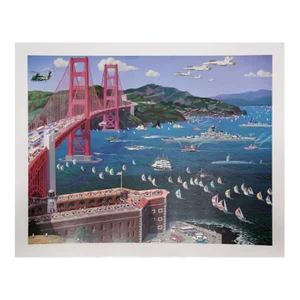 Golden Gate Bridge, Alexander Chen Screen Print