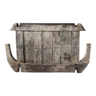 Antique Toraja Wood Panel, Sulawesi, Indonesia, Polychrome Detail For Sale