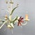 Cream Vintage Metal Floral Chandelier, France, 1970s For Sale - Image 8 of 12