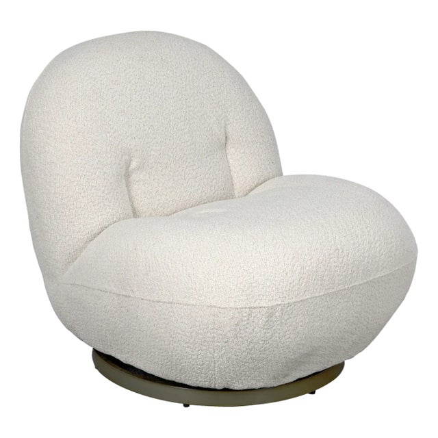 NOIR Artemis Swivel Chair, Boucle Fabric For Sale