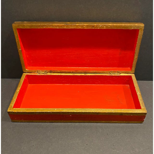 1960s 1960s Florentia Neoclassical Gilt and Painted Box For Sale - Image 5 of 9