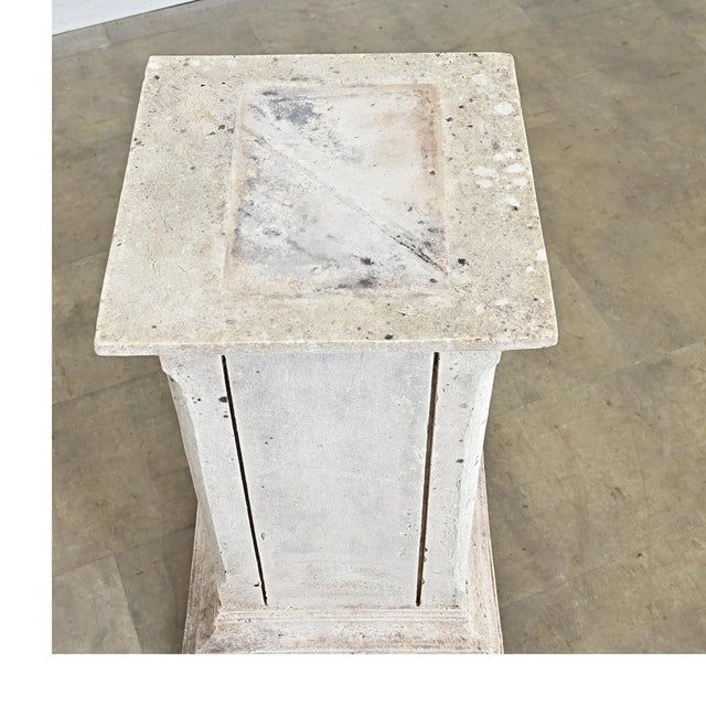 French French 19th Century Pedestal with Plaster Finish For Sale - Image 3 of 8