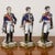 This exceptional set of nine ceramic figurines, inspired by the prestigious meissen manufactory, represents a collection...