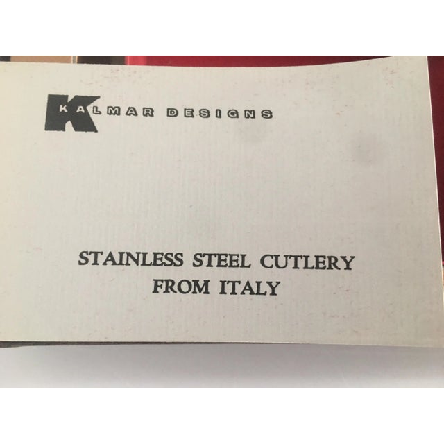 Vintage Kalmar Designs Stainless Steel Cutlery Set Italy- Set of 4 For Sale In Detroit - Image 6 of 7