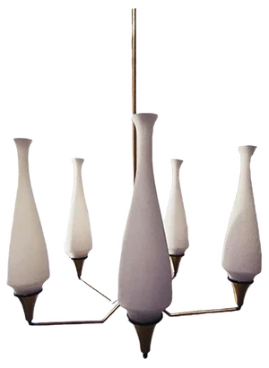 Vintage Chandelier with 5 Lights by Oscar Torlasco