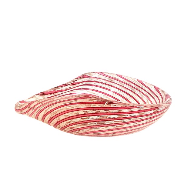 Glass Murano Art Glass Teardrop Bowl For Sale - Image 7 of 8