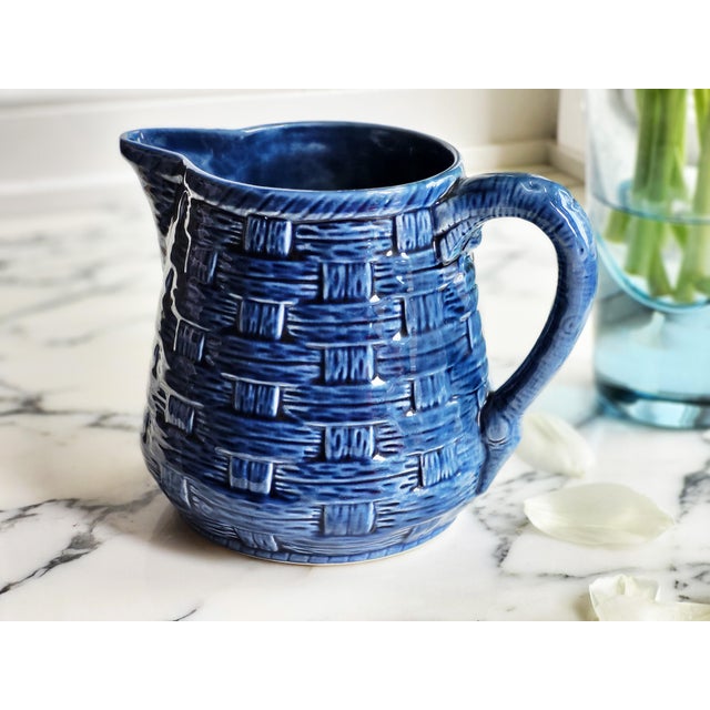 Glazed Ceramic Pitcher from Sarreguemines, 1960s For Sale - Image 10 of 10