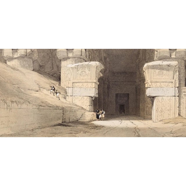 Dendera, Egypt, Dec 7th, 1838: David Roberts ' 19th C. Duotone Lithograph, 1847 For Sale - Image 4 of 5