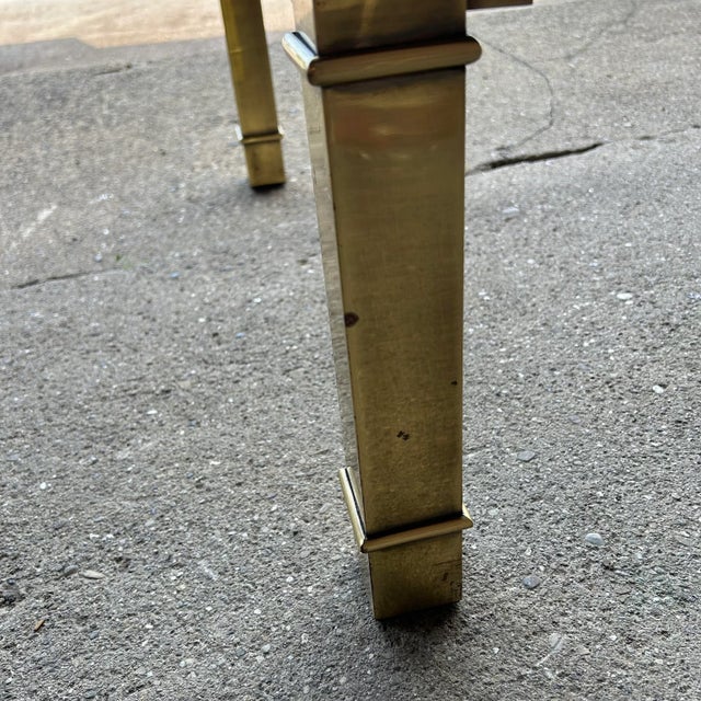 Brass Mastercraft Brass and Glass Greek Key Coffee Table 2 of 2 For Sale - Image 8 of 12