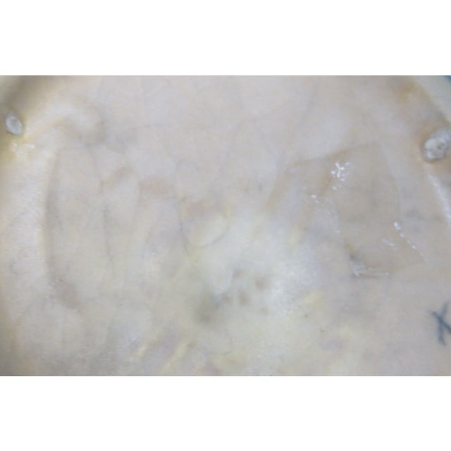 Roseville Pottery Clematis Ceil Blue Short Candlestick Holders 1158 2 a Pair 4688b For Sale - Image 14 of 16