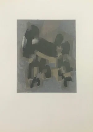 1967 Ubac Original Lithograph Dm07130 Derriere Le Miroir