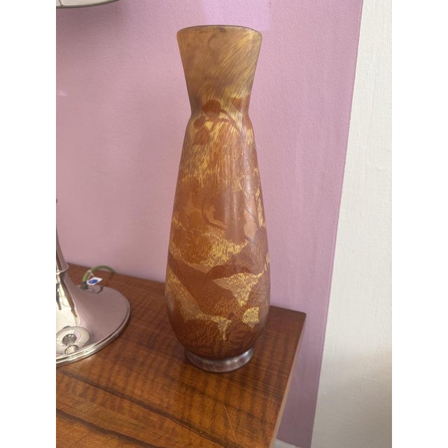 Glass Antique Nancy Vase by Emile Gallé, 1890s For Sale - Image 7 of 8