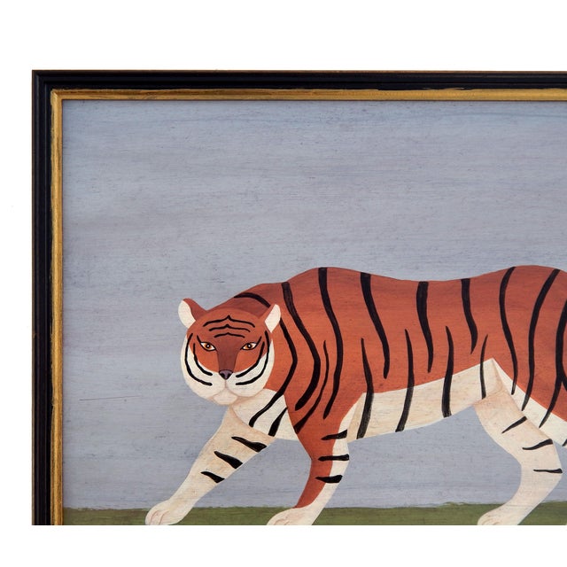 Matt Rix, Bengal Tiger Facing Left, 2000s, Oil on Board For Sale - Image 9 of 13