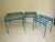 1980s Nesting Patio Garden Metal Wire Side Tables Blue 1980s Salterini Style Set of 3 For Sale - Image 5 of 9