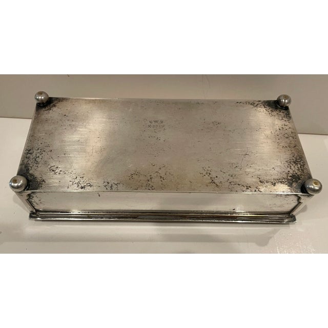 Silver Silverplate Tabletop Box For Sale - Image 8 of 9