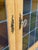 Wood Oak Two-Door Cabinet With Multi-Colored Stained Glass Doors Danish Mid-Century Modern 1970s For Sale - Image 7 of 11