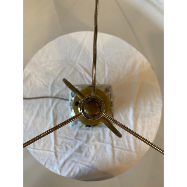 Ceramic Mid 20th Century Handpainted Asian Table Lamp For Sale - Image 7 of 7