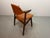 Wood Mid-Century Cognac Leatherette Cowhorn Dining Chair by Tijsseling for Hulmefa, Netherlands, 1970s For Sale - Image 7 of 12