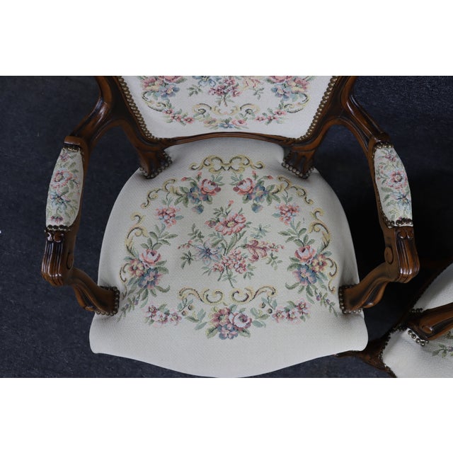 Pair of Chateau D’Ax Italian Carved Armchairs For Sale - Image 4 of 16