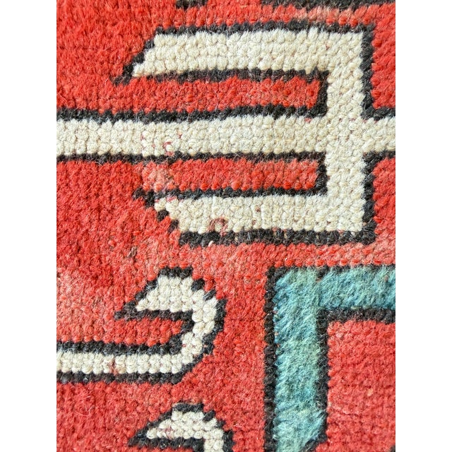 Art Deco Geometric Wool Milas Rug, Turkey, 1970s For Sale - Image 12 of 16