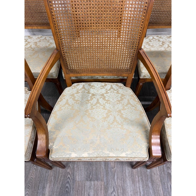 Vintage Ranck Furniture Solid Cherry Caned Back Dining Chairs - Set of 6 For Sale - Image 12 of 18