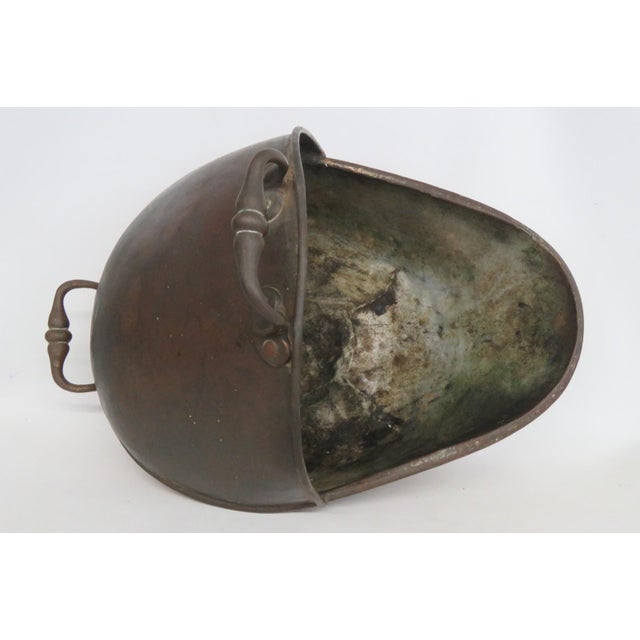 Fireside Copper Helmet Coal Bucket Flared Scuttle With Carrying Handles 5126b For Sale - Image 4 of 17