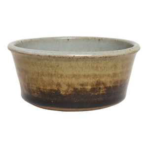 Petite Variegated Ochre and Brown Matte Glazed Stoneware Bowl by Deanna Nichols