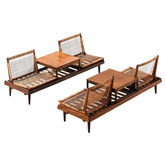 Sofas in Cane and Teak by Hans Olsen, 1957, Set of 2 For Sale - Image 11 of 11