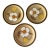 Vintage Hearthside Dogwood Hand-Painted Stoneware Salad Plates - Set of 3 For Sale