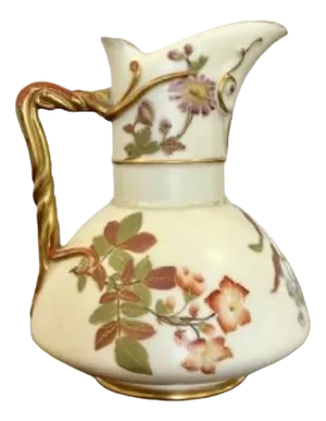 Antique Victorian Royal Worcester Cleft Jug, 1890