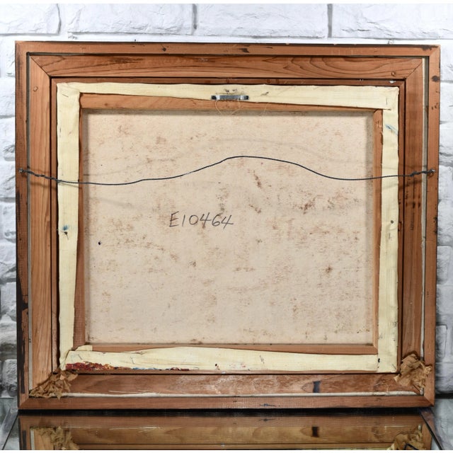 Red 1960s Expressionist European Cityscape Oil Painting, Framed For Sale - Image 8 of 9