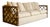 Vintage Rattan Trellis Lattice Sofa in the Style of McGuire With Casters, Wrapped Joints, and Ivory Upholstery, 1970s For Sale